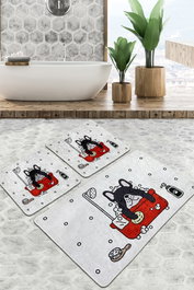 Mijölnir Juego de alfombrillas de baño Dogs Shower Djt Multicolor
